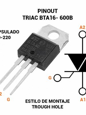 پایه‌های ترایاک BTA16-600B جریان 16 امپری