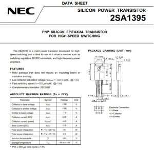 ترانزیستور A1395 برند NEC اورجینال 