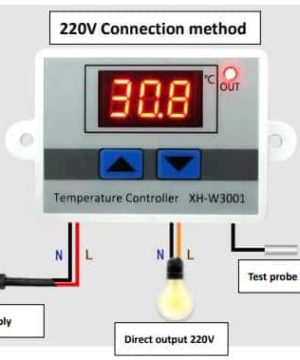ترموستات دیجیتال XH-W3001 | آموزش نصب و تنظیم گام‌به‌گام