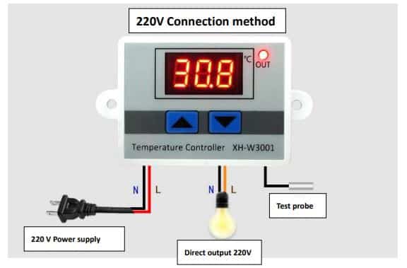 ترموستات دیجیتال XH-W3001 | آموزش نصب و تنظیم گام‌به‌گام
