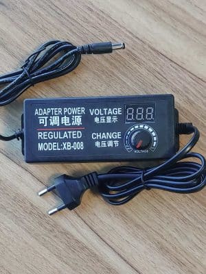 آداپتور متغیر 3 تا 15 ولت 5 آمپر با نمایشگر، منبع تغذیه قابل تنظیم