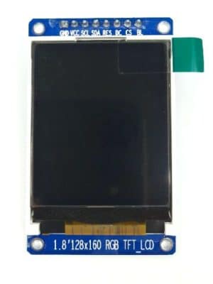 نمایشگر TFT 1.8 اینچ درایور ST7735 با رابط SPI